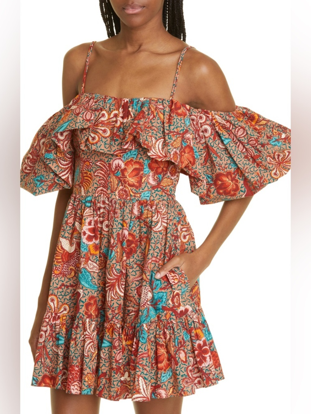 ULLA JOHNSON Lila Floral Cold Shoulder Dress NWT SIZE 12 $450